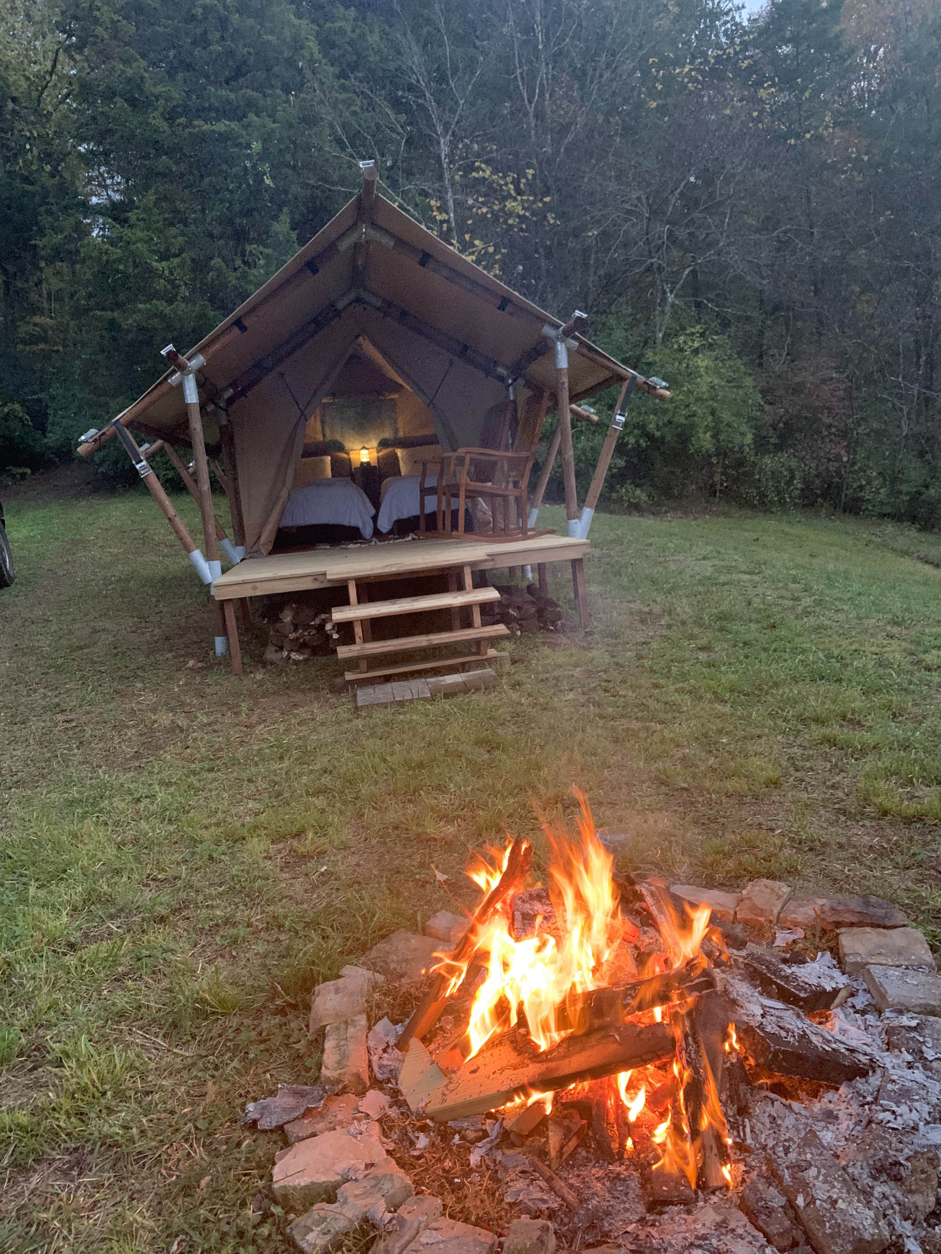 Nate H.'s photo of tent camping at GlampKnox near Morristown, TN