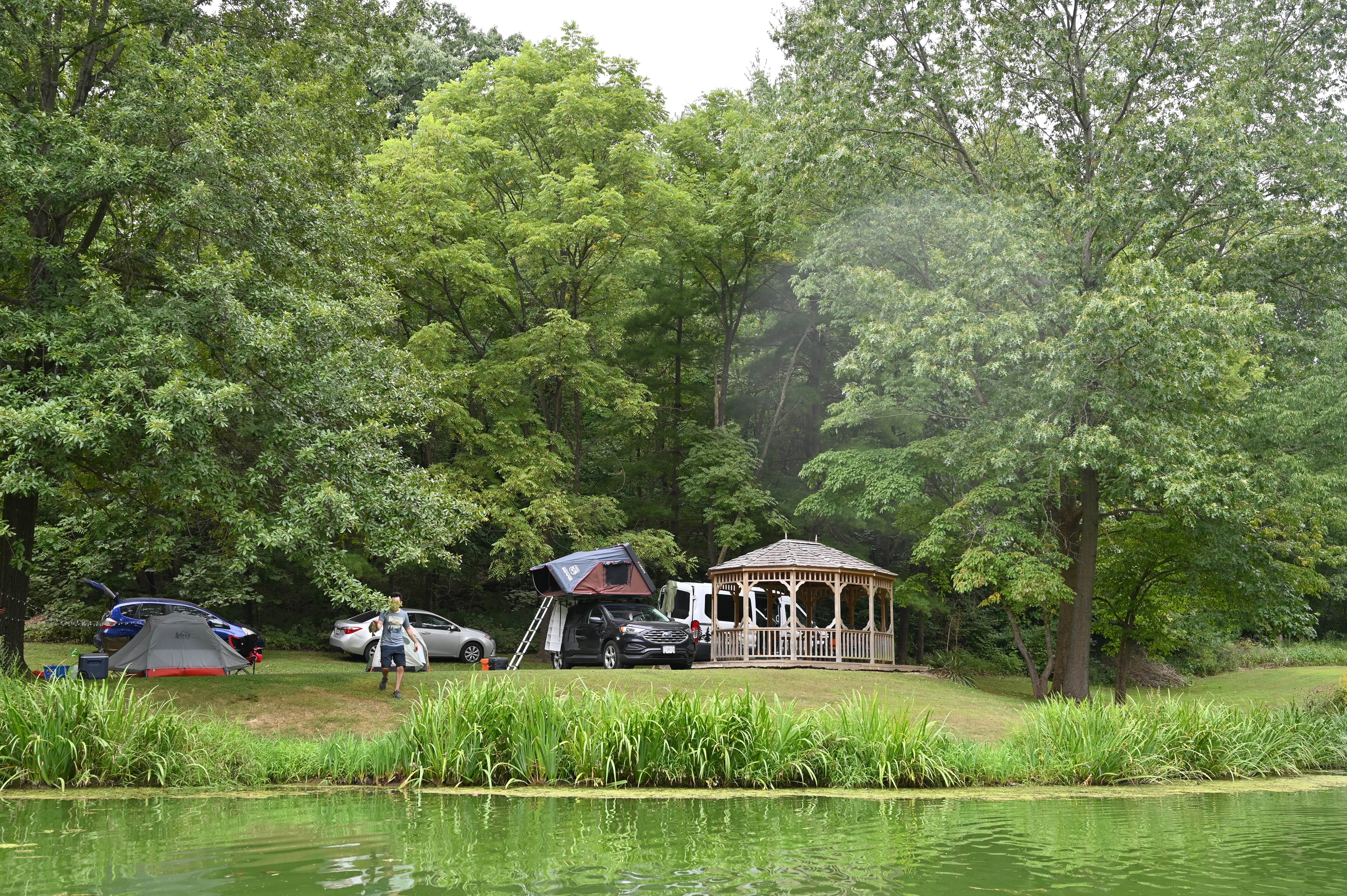 Eric's photo of tent camping at McCully Heritage Project near St. Ann, MO