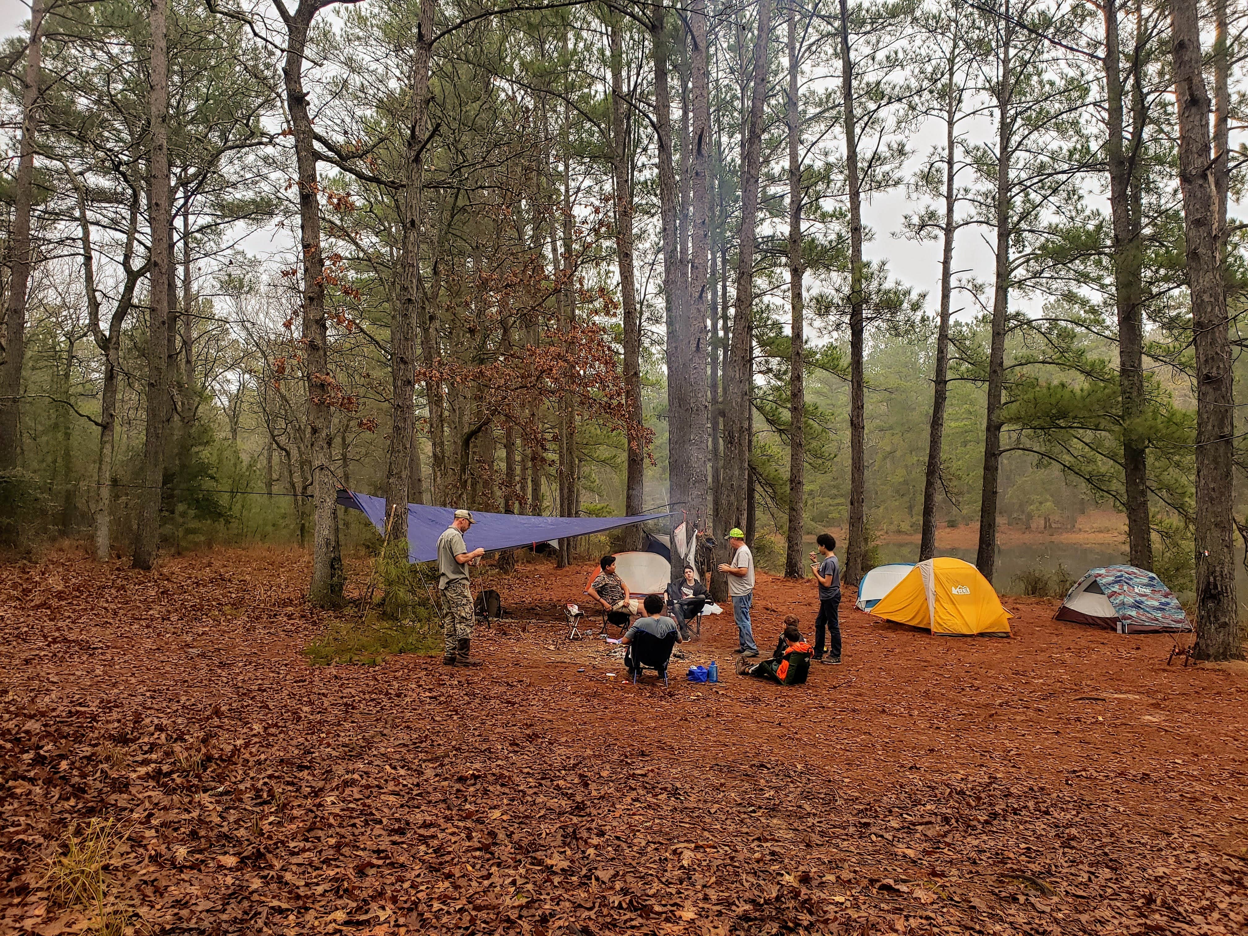 nathan M.'s photo of tent camping at Lake Niederhoffer Campsite near Hufsmith, TX