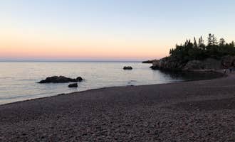 Camping near Baptism River Campground — Tettegouche State Park: Black Beach Campground, Silver Bay, Minnesota