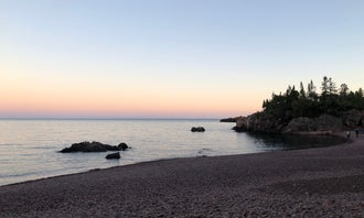 Camping near Lake Superior Cart-in Campground — Tettegouche State Park: Black Beach Campground, Silver Bay, Minnesota