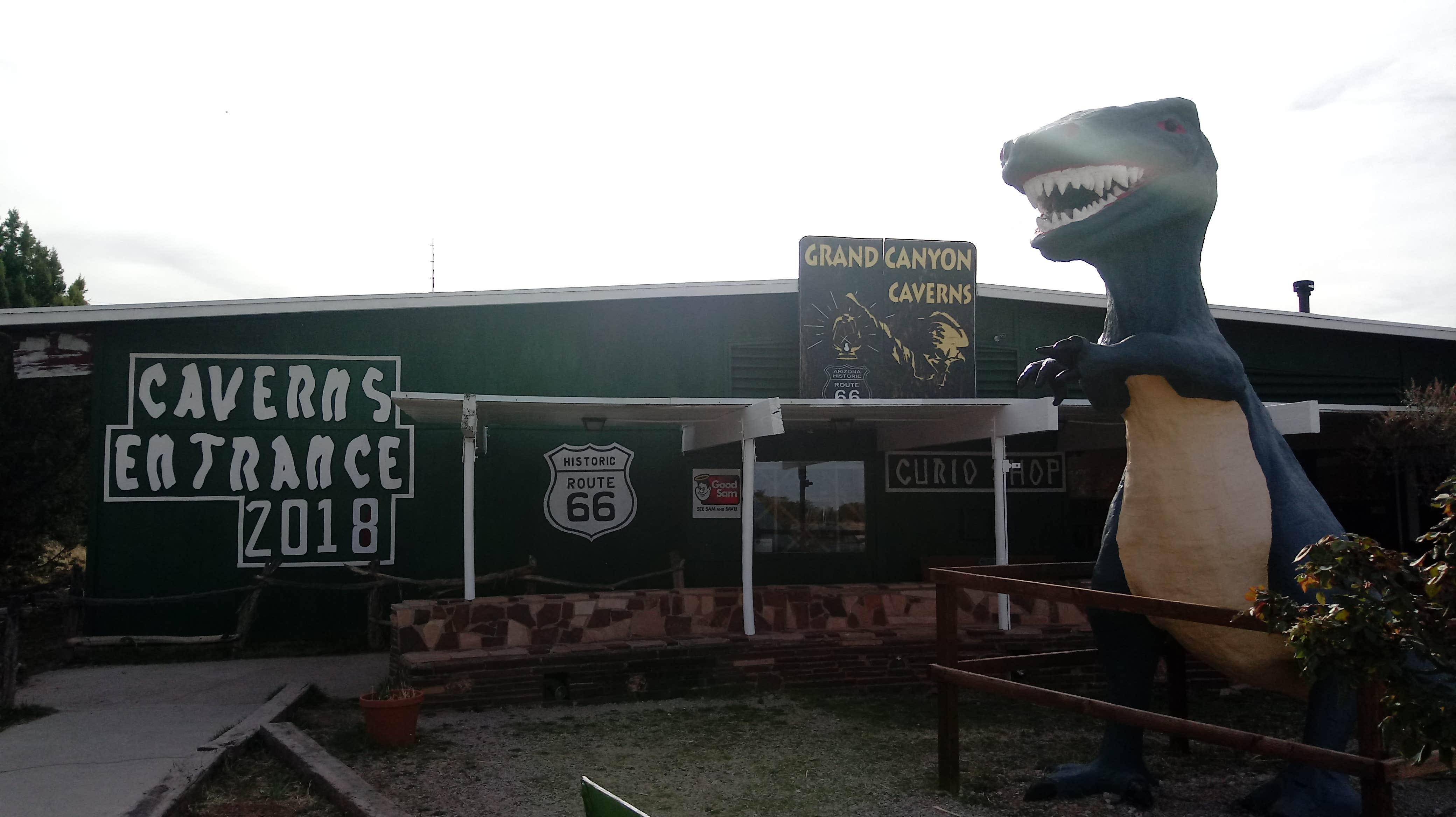 About 20 minutes drive west you will find the grand canyon caverns 