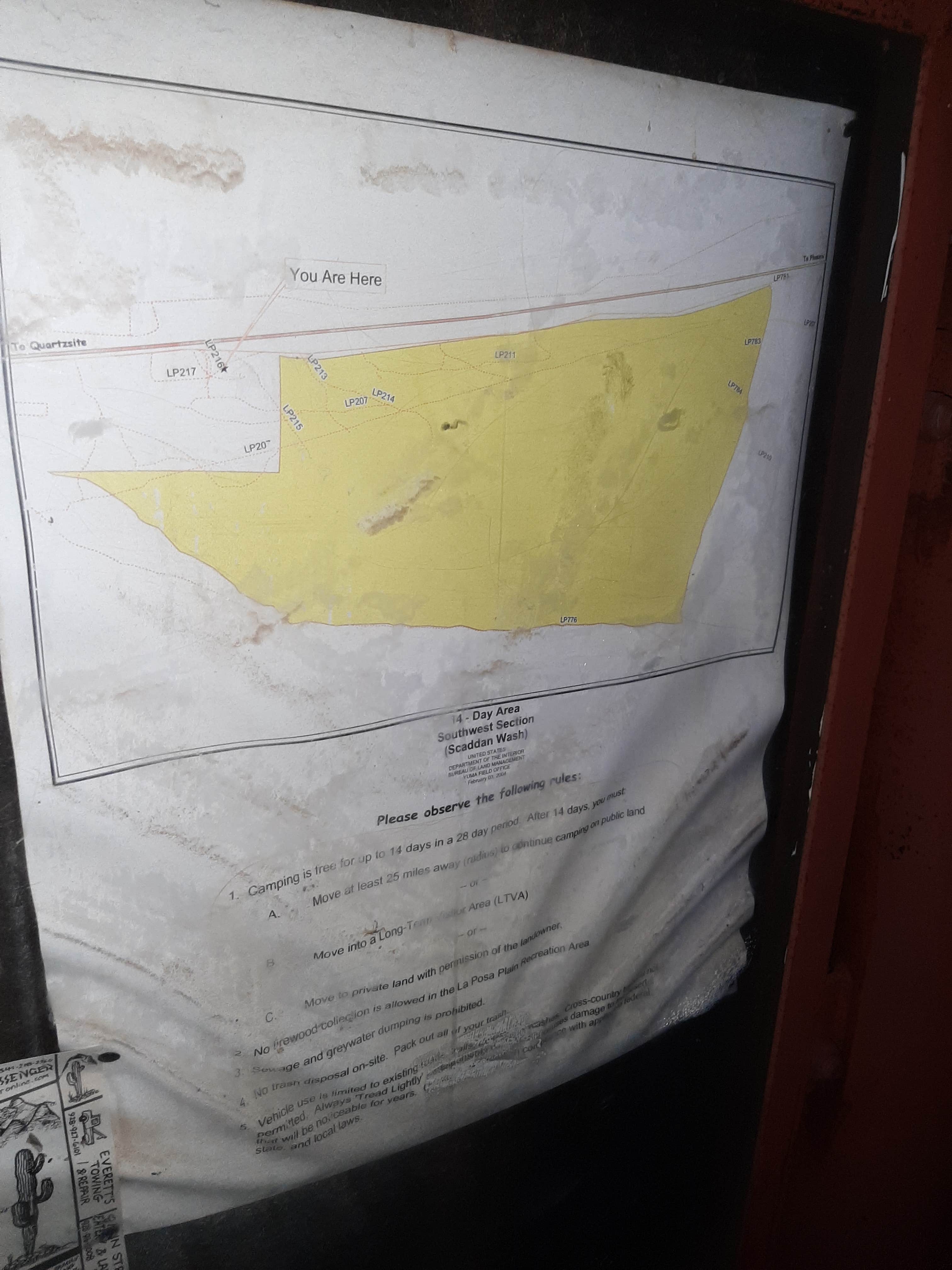 Camper-submitted photo at Scaddan Wash BLM Dispersed Camping Area near Quartzsite, AZ