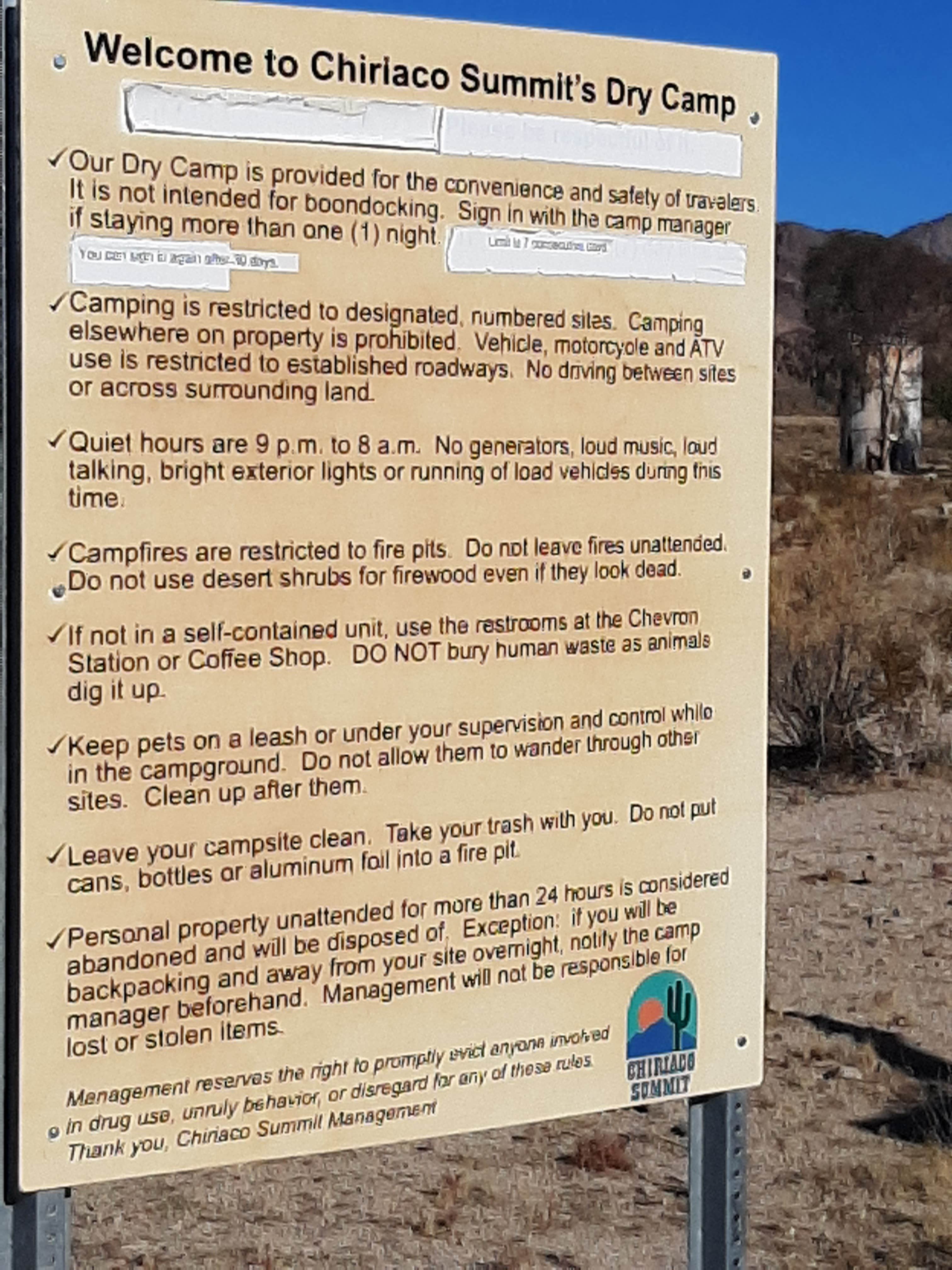 Camper-submitted photo at Chiriaco Summit Dry Camp Area near Calipatria, CA