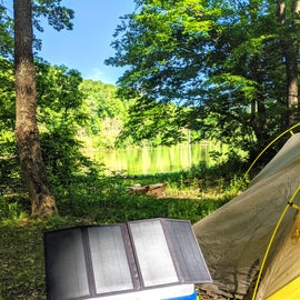 We bring our solar panel and power bank with us all the time, even kayaking.