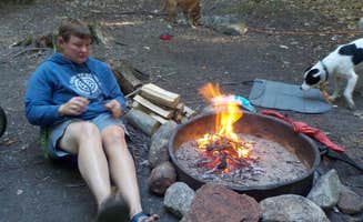 Sarah C.'s photo of camping with pets at Fourth Iron Campground near North Conway, NH
