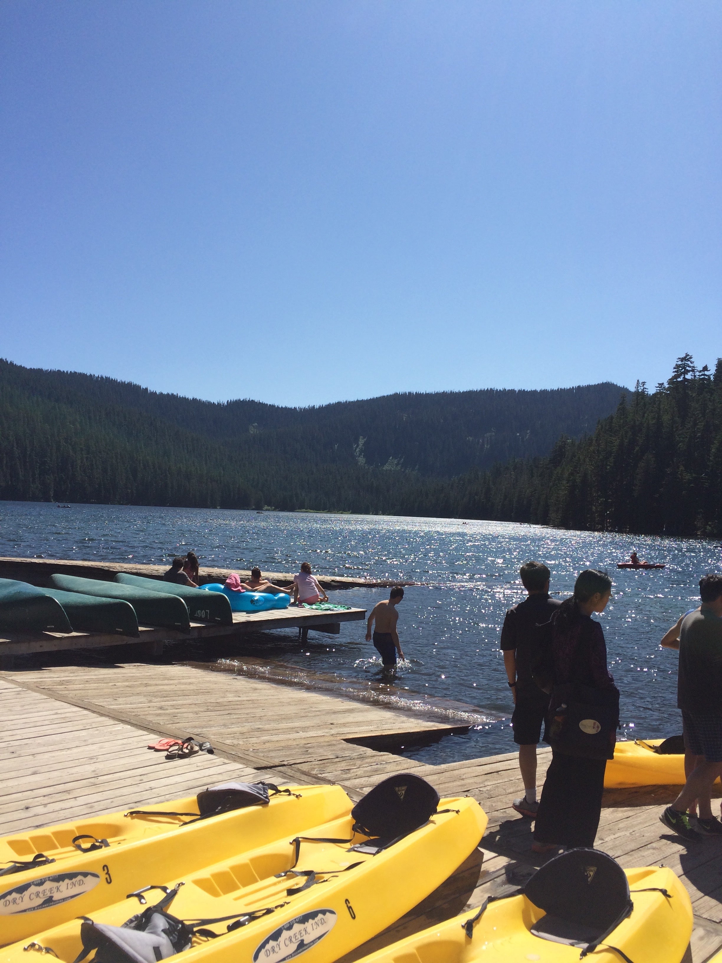 View from the dock. You can rent the kayaks and canoes and such near the general store.