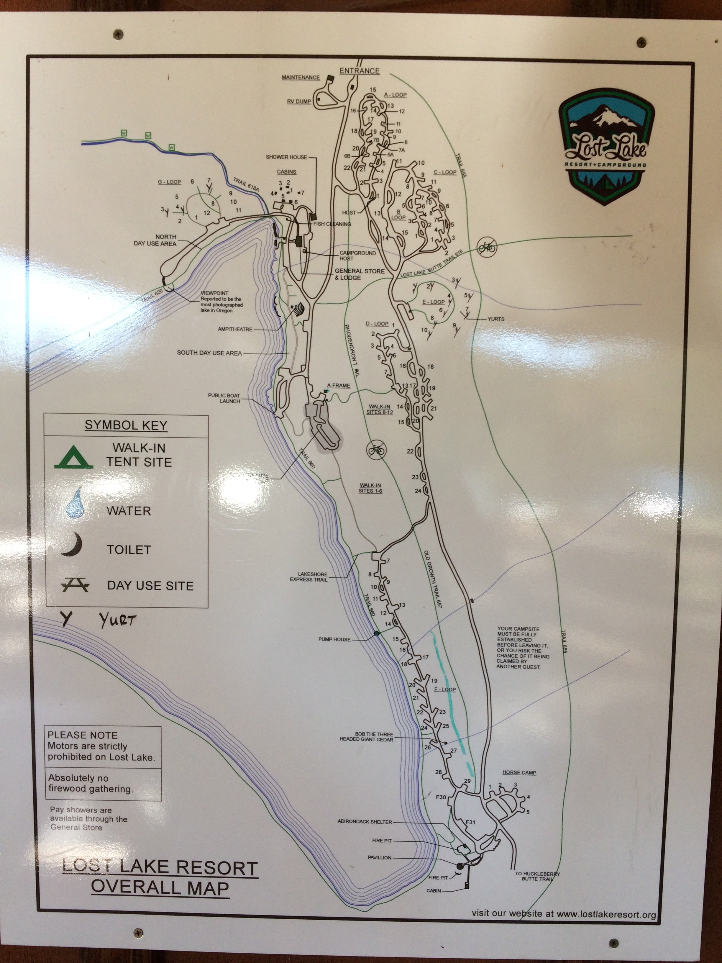 Lost Lake Camp Map.