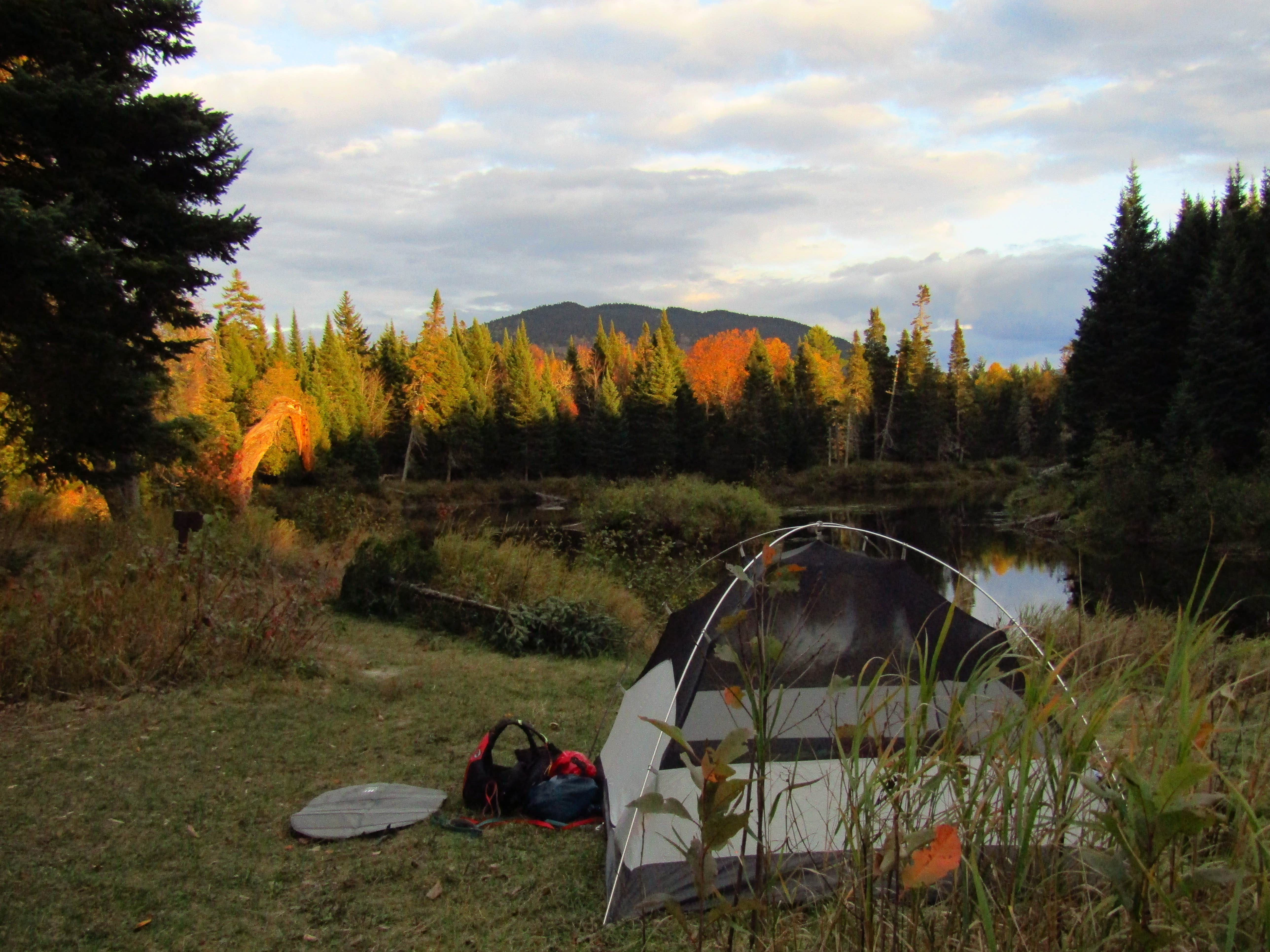 Sarah C.'s photo of tent camping at Attean Falls near Eustis, ME