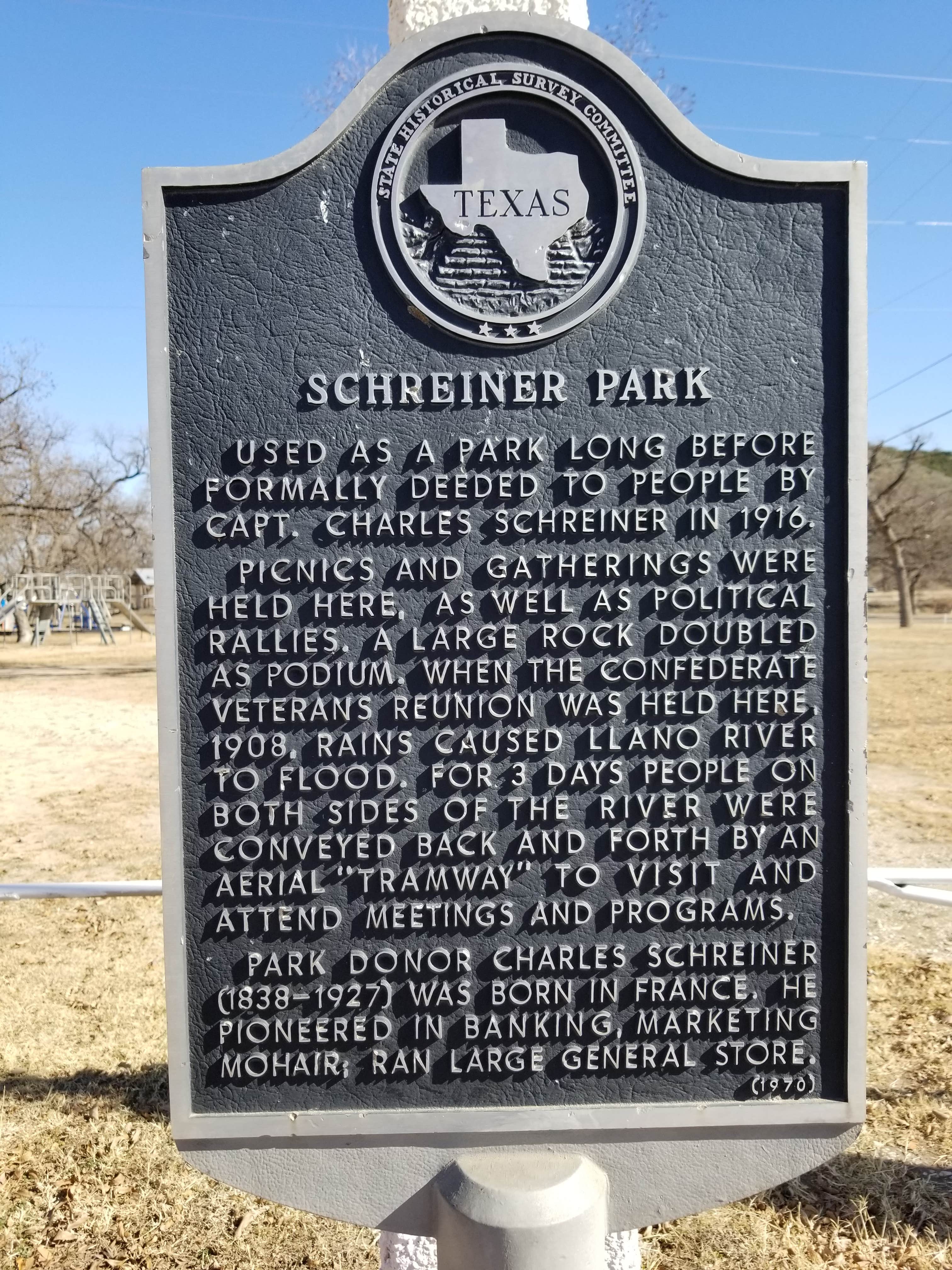 Schreiner Park in Junction City - PERMANENTLY CLOSED