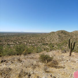 view from top of hill, short hike from camp spot