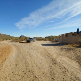 parking area at trail head