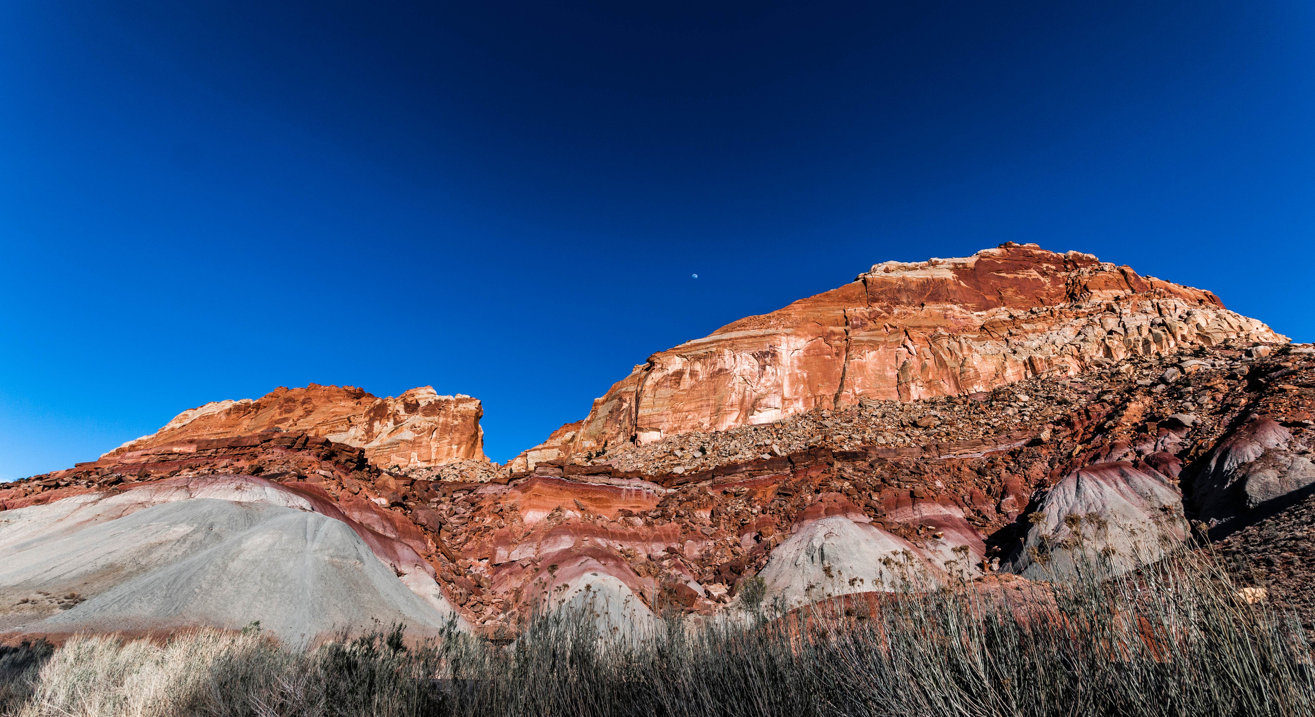 Amazing Cliffs and Sky Background near Fruita Campground in Capitol Reef National Park
