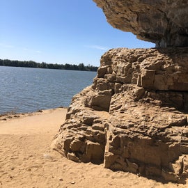 View of the Ohio River from the mouth of the cave