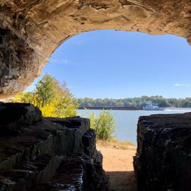 View from inside the cave