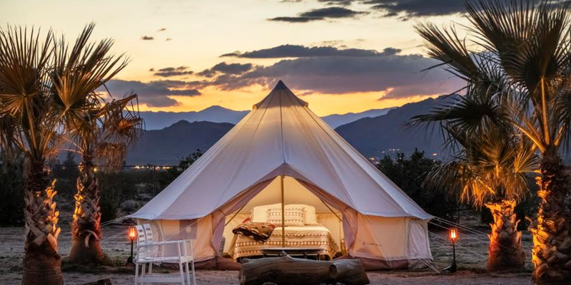 Camper submitted image from Electric Yurt with Cowboy Pool