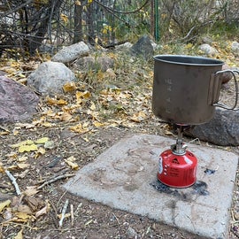 No fires are allowed in the campground, but there are designated areas for stoves.