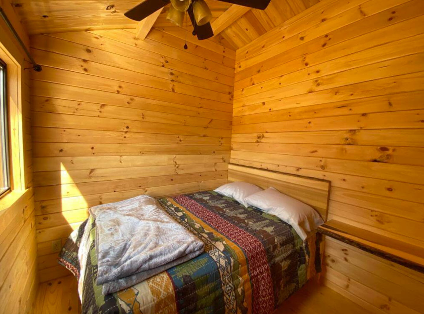 Amy G.'s photo of glamping accommodations at Hilltop Resorts and Campgrounds near Deer Creek Lake