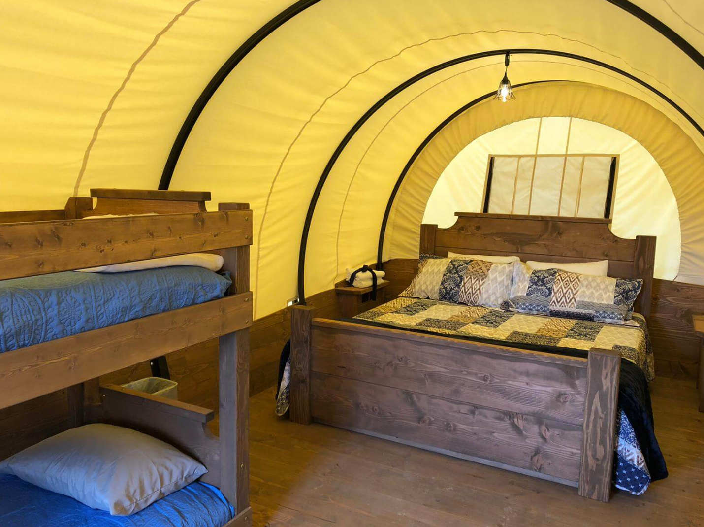 Amy G.'s photo of glamping accommodations at Hilltop Resorts and Campgrounds near Corning, OH