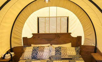 Amy G.'s photo of glamping accommodations at Hilltop Resorts and Campgrounds near Chillicothe, OH