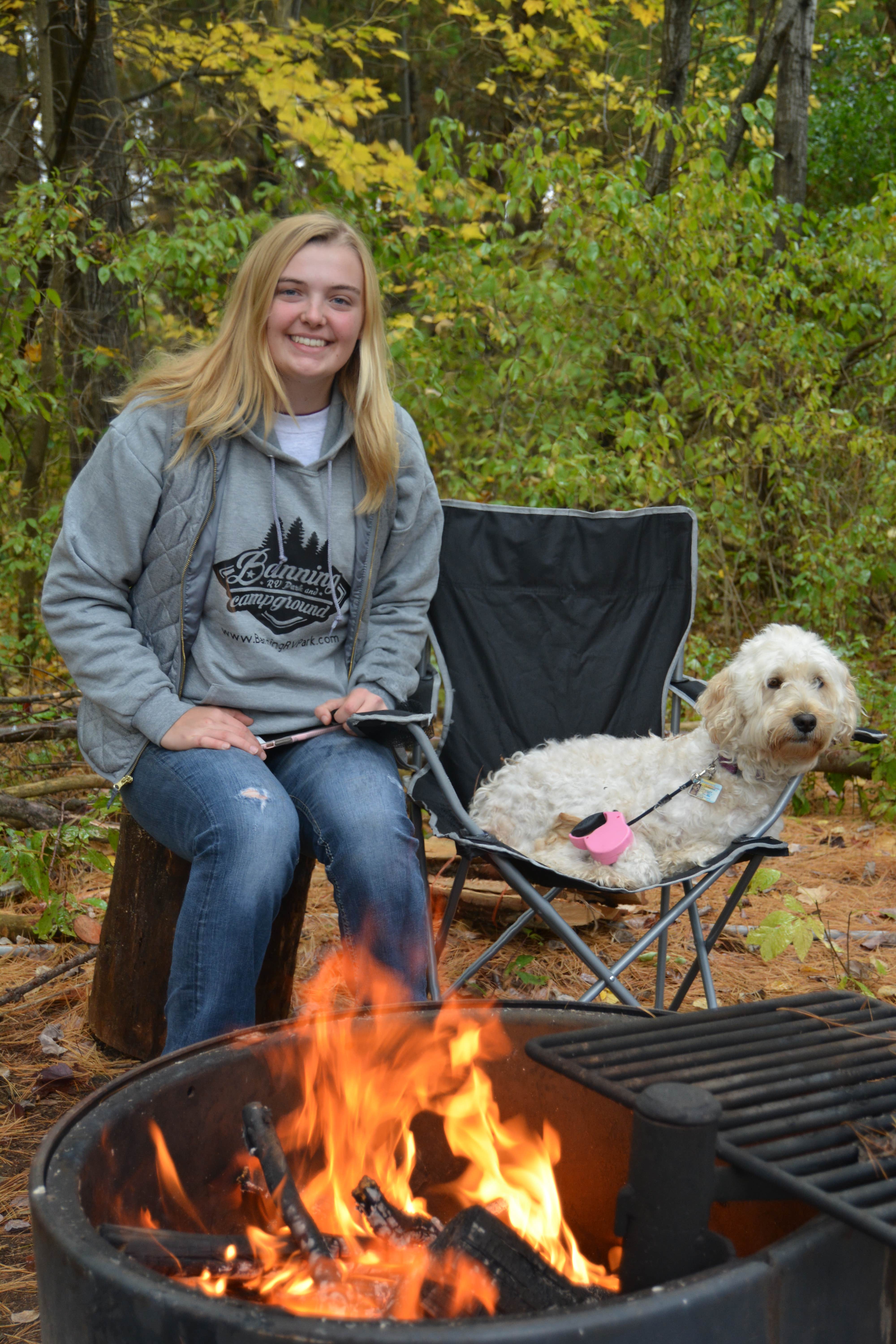 Hannah D.'s photo of camping with pets at Banning RV Park and Campground near Saint Croix National Scenic River