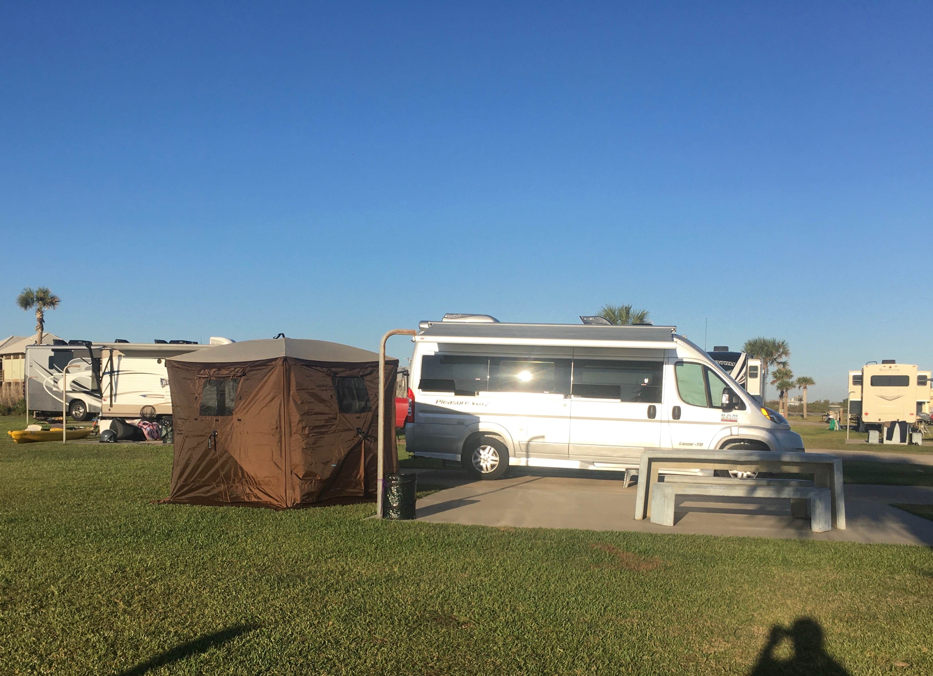 Debbie J.'s photo of rv camping at Matagorda Bay Nature Park near Edna, TX