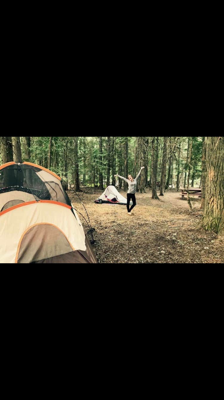 Chrissy E.'s photo of tent camping at North Skookum Campground near Sandpoint, ID