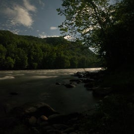 Night shot of the river