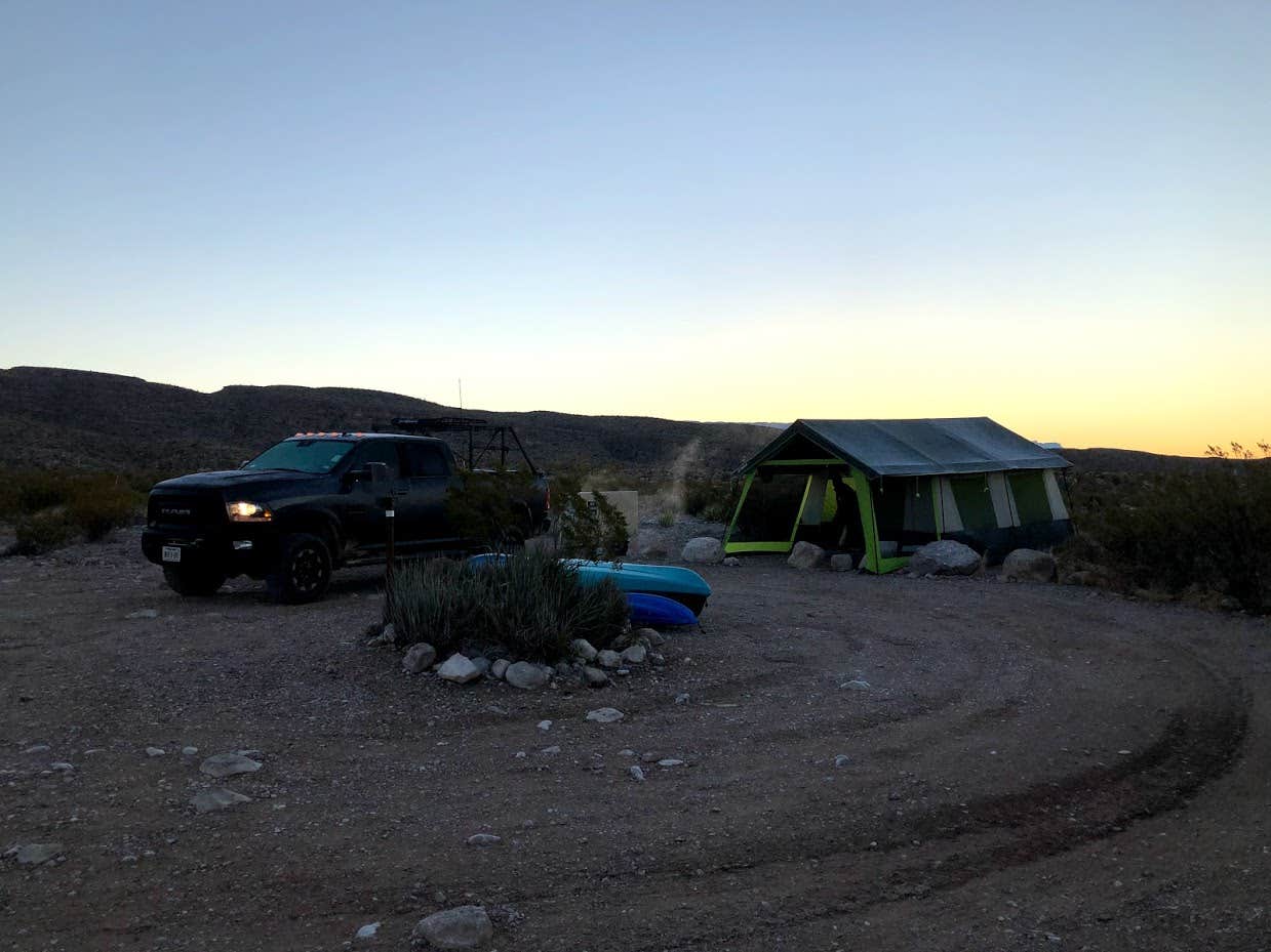 clint F.'s photo of tent camping at Candelilla — Big Bend National Park near Big Bend National Park