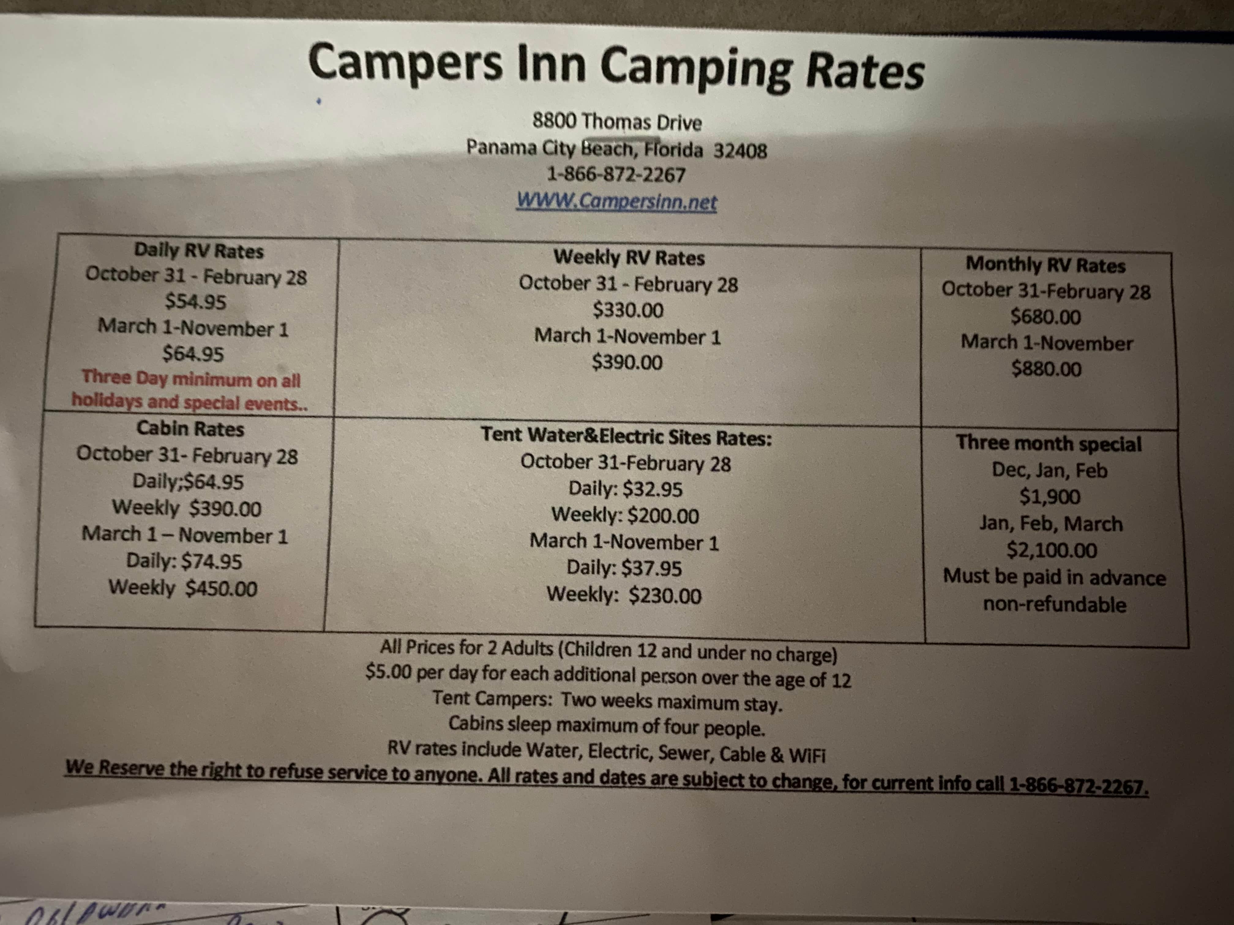 Camper-submitted photo at Camper's Inn near Panama City Beach, FL