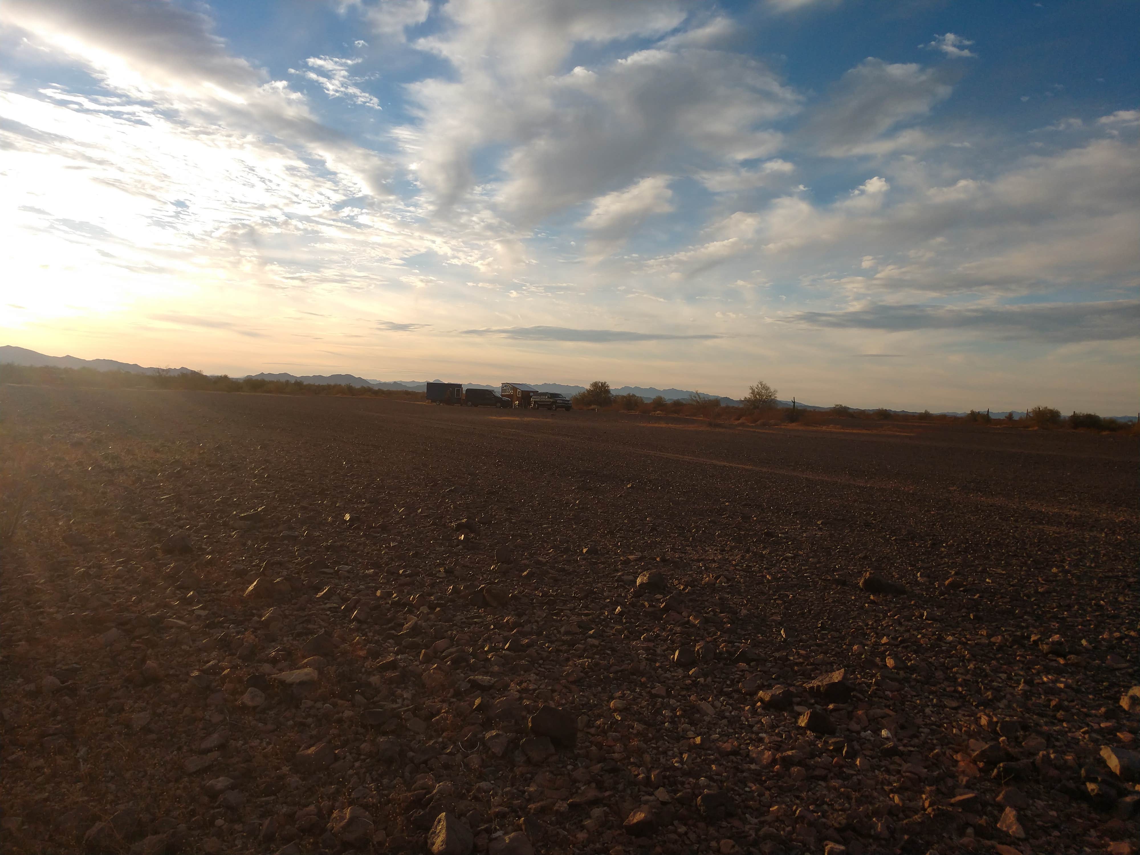 Dee S.'s photo of a dispersed camping area at Plamosa BLM Dispersed Camping Area near Wenden, AZ