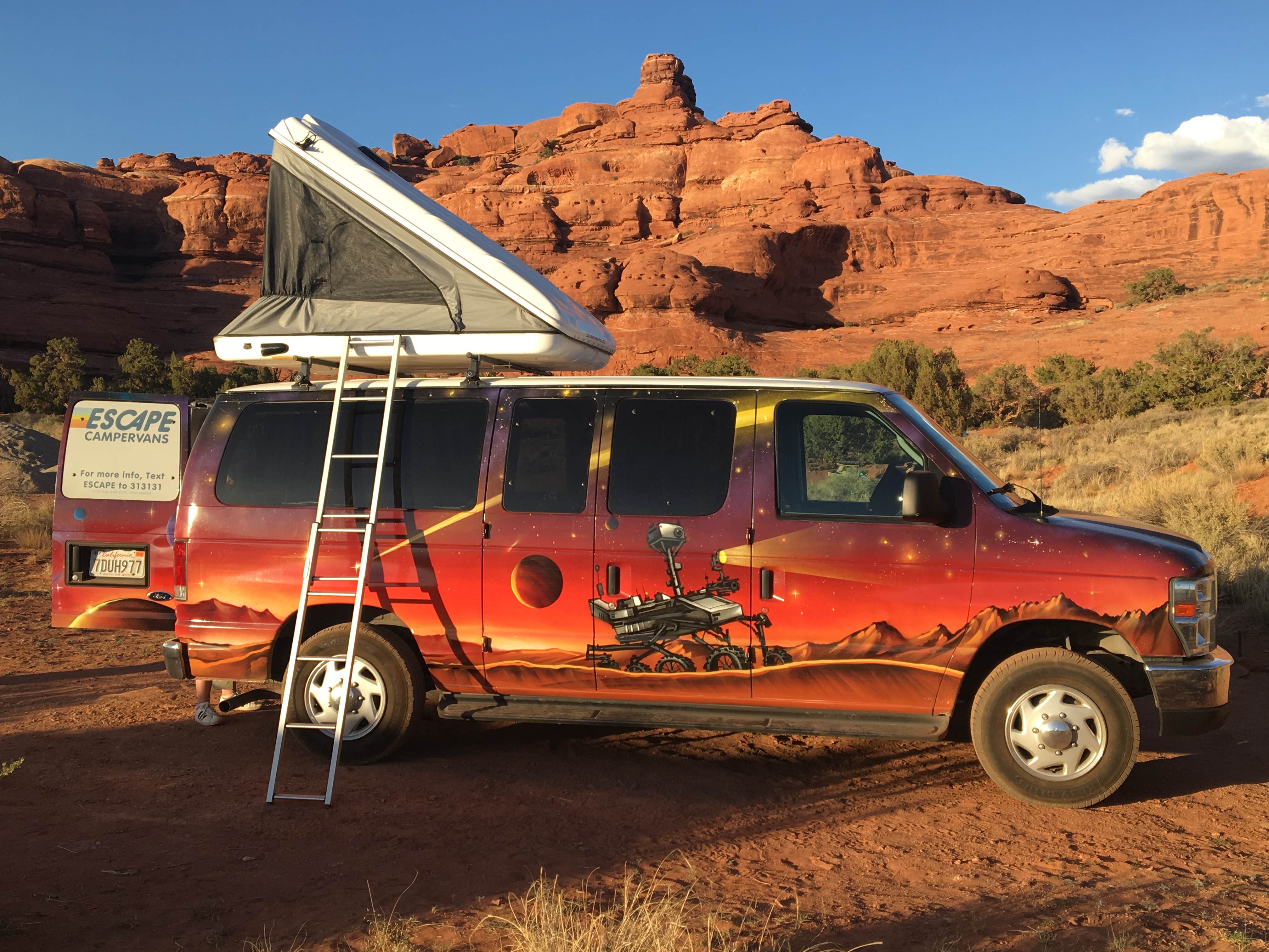 Site 31 at Needles Outpost.  All sites have western exposure. Try hiking the rock formation!