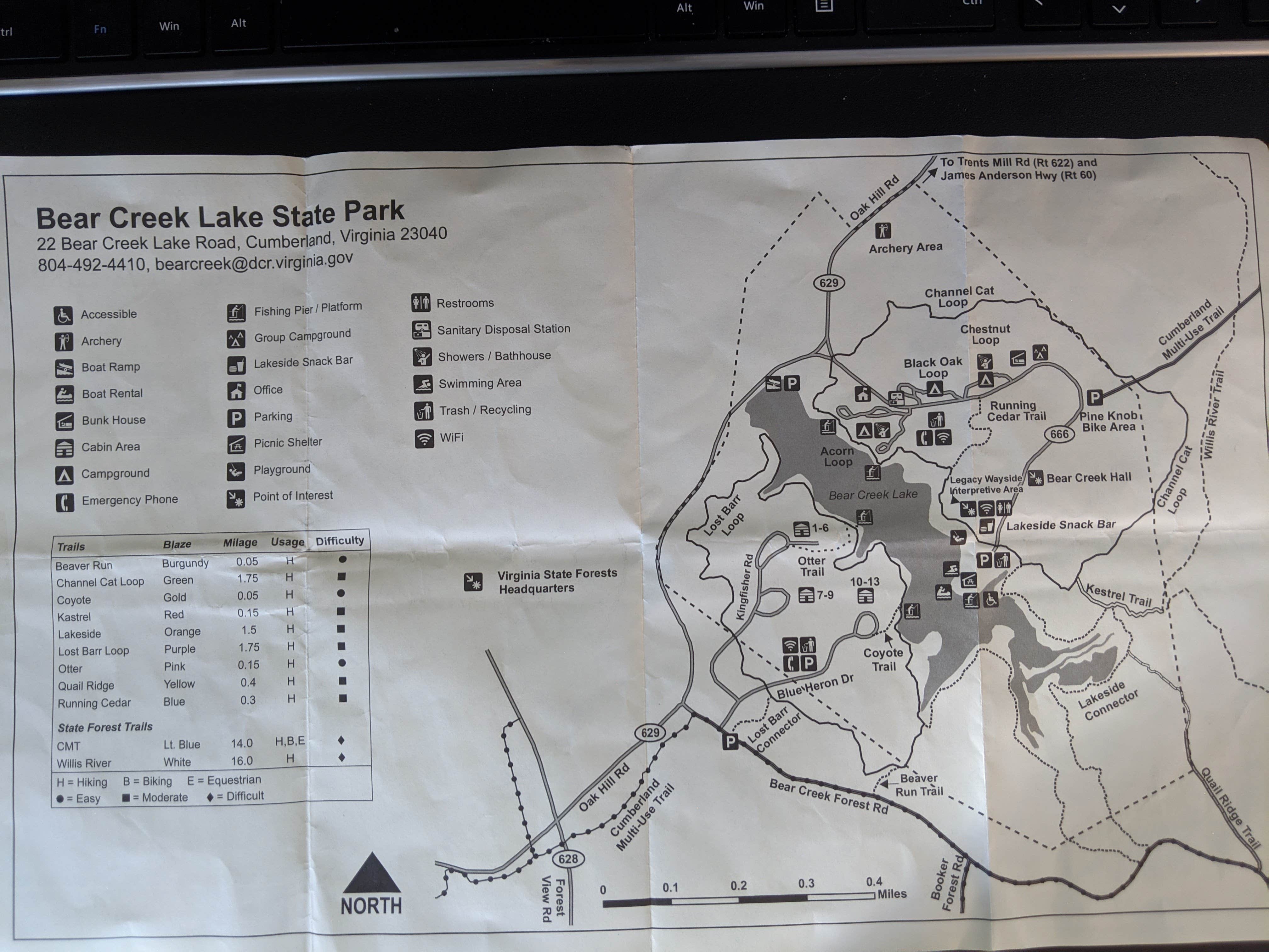 Camper-submitted photo at Bear Creek Lake State Park Campground near Wingina, VA