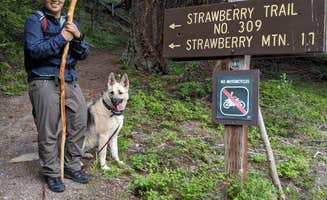 Marie L.'s photo of camping with pets at Bonaparte Lake Campground near Oroville, WA