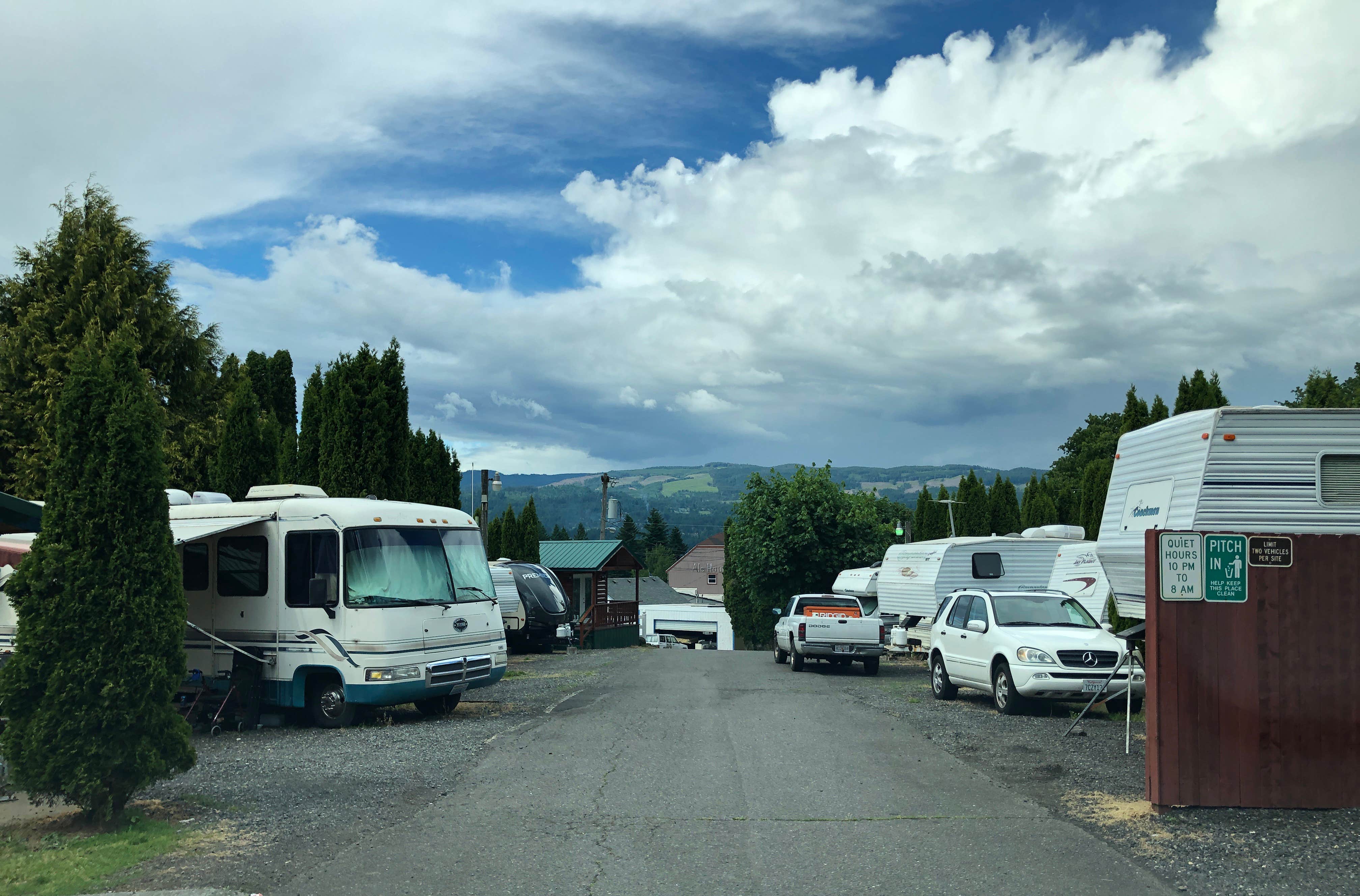 Corinna B.'s photo of rv camping at Bridge of The Gods Motel Cabins & RV Park near Rhododendron, OR