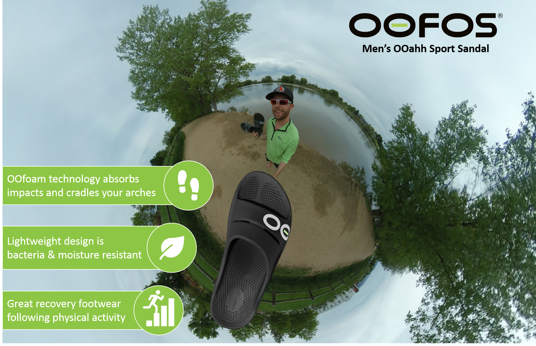 OOFOS OOahh Sport Slide Sandal overview