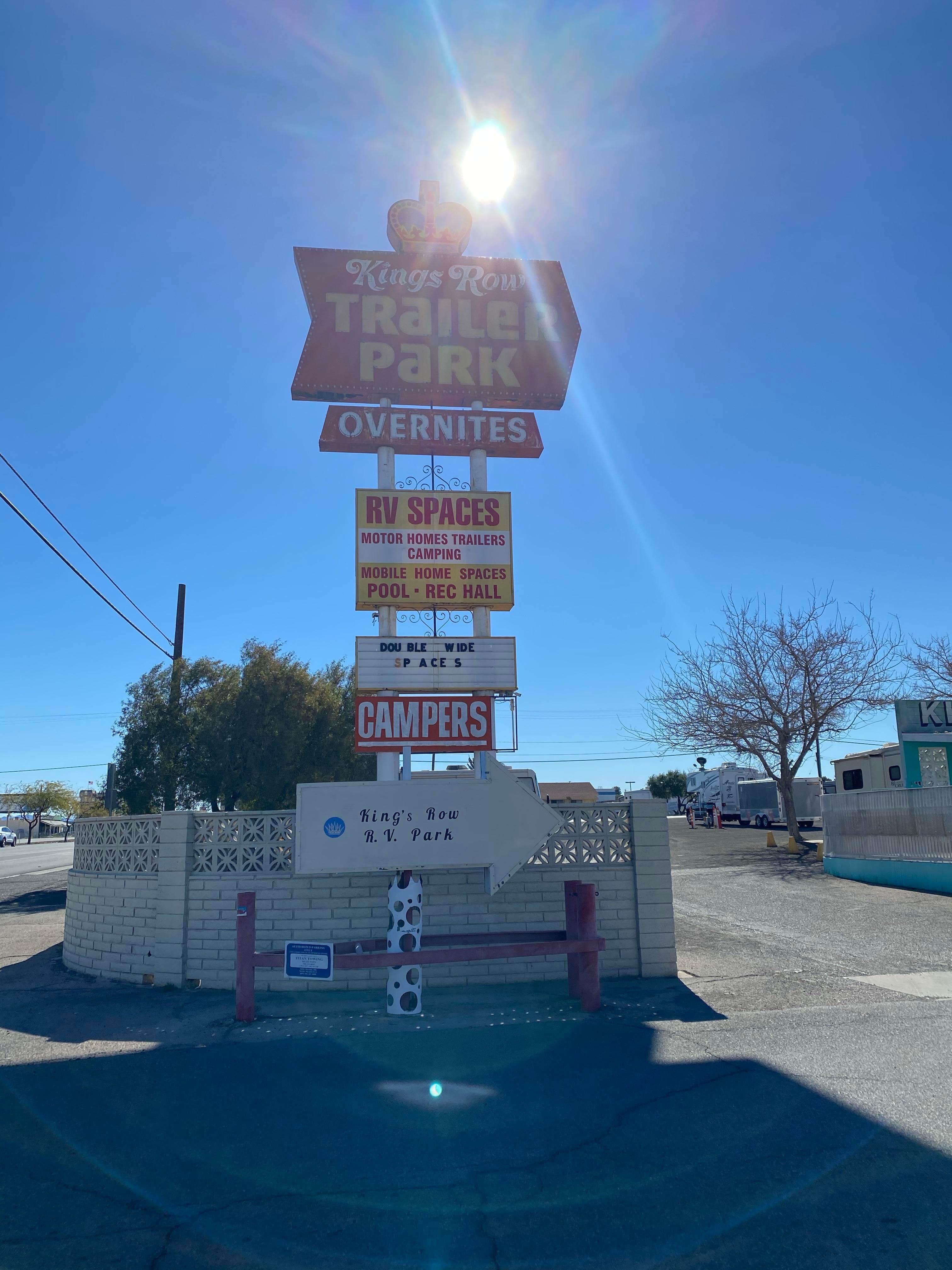 Camper-submitted photo at King's Row RV Park near Nellis Air Force Base, NV