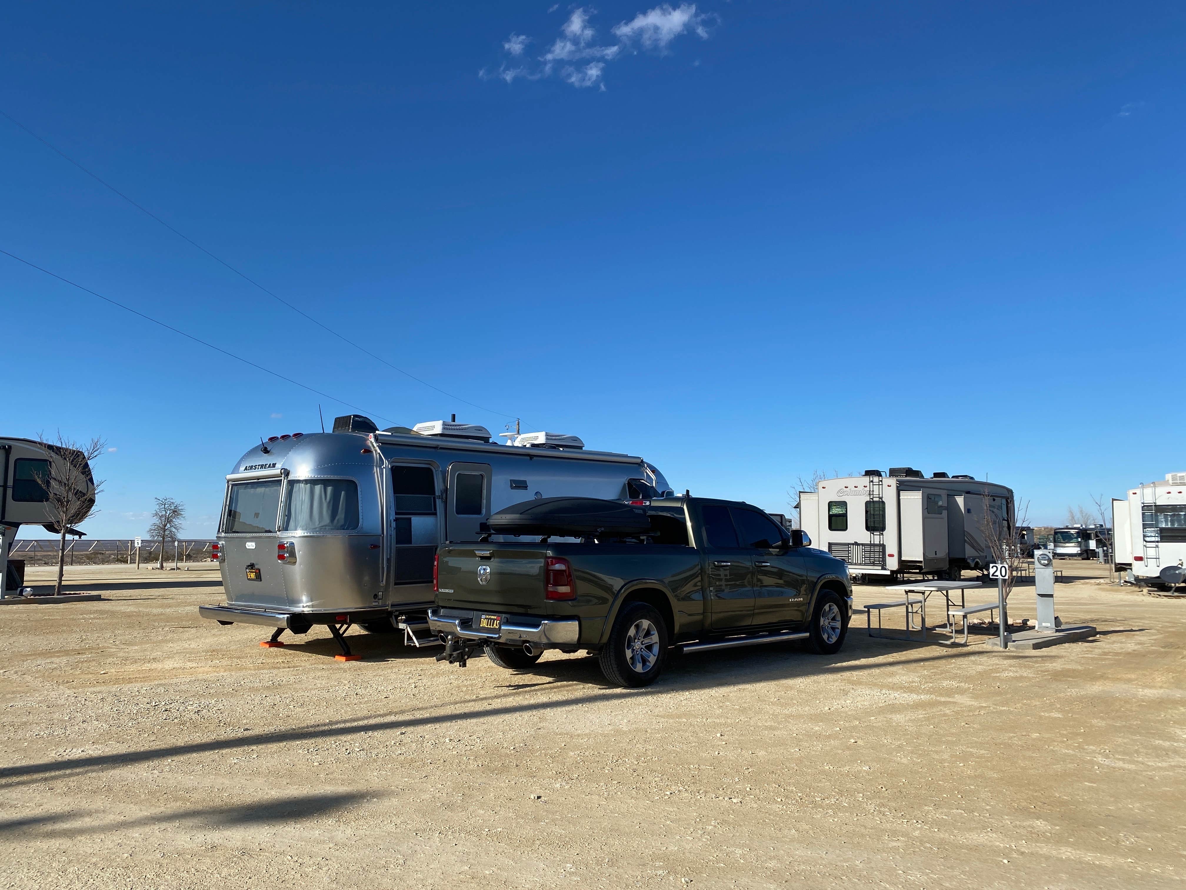 kristin S.'s photo of rv camping at Hilltop RV Park near Balmorhea, TX