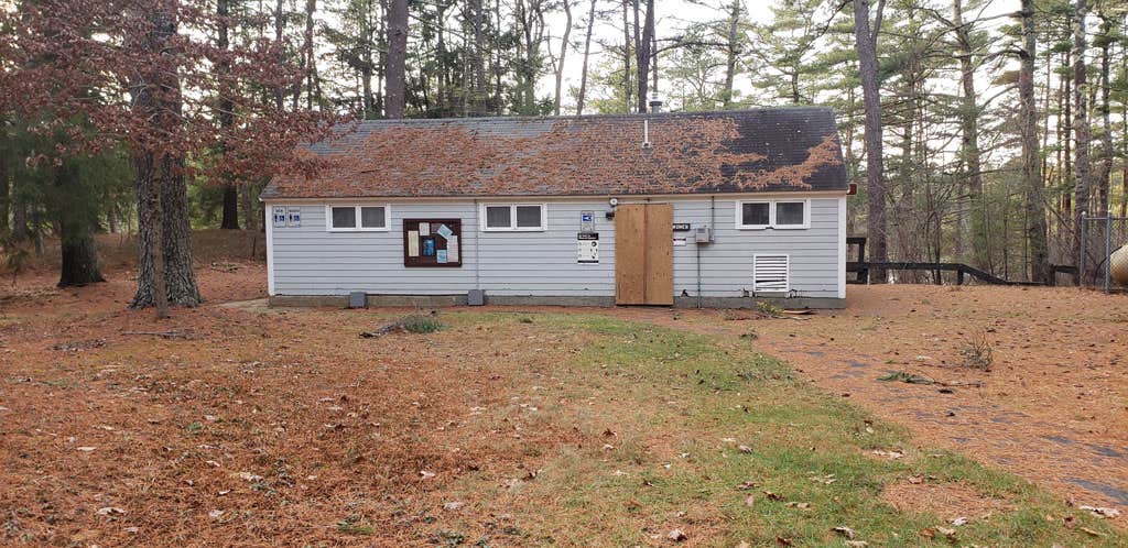 Jean C.'s photo of a cabin at Barretts Pond Campground — Myles Standish State Forest near North Falmouth, MA