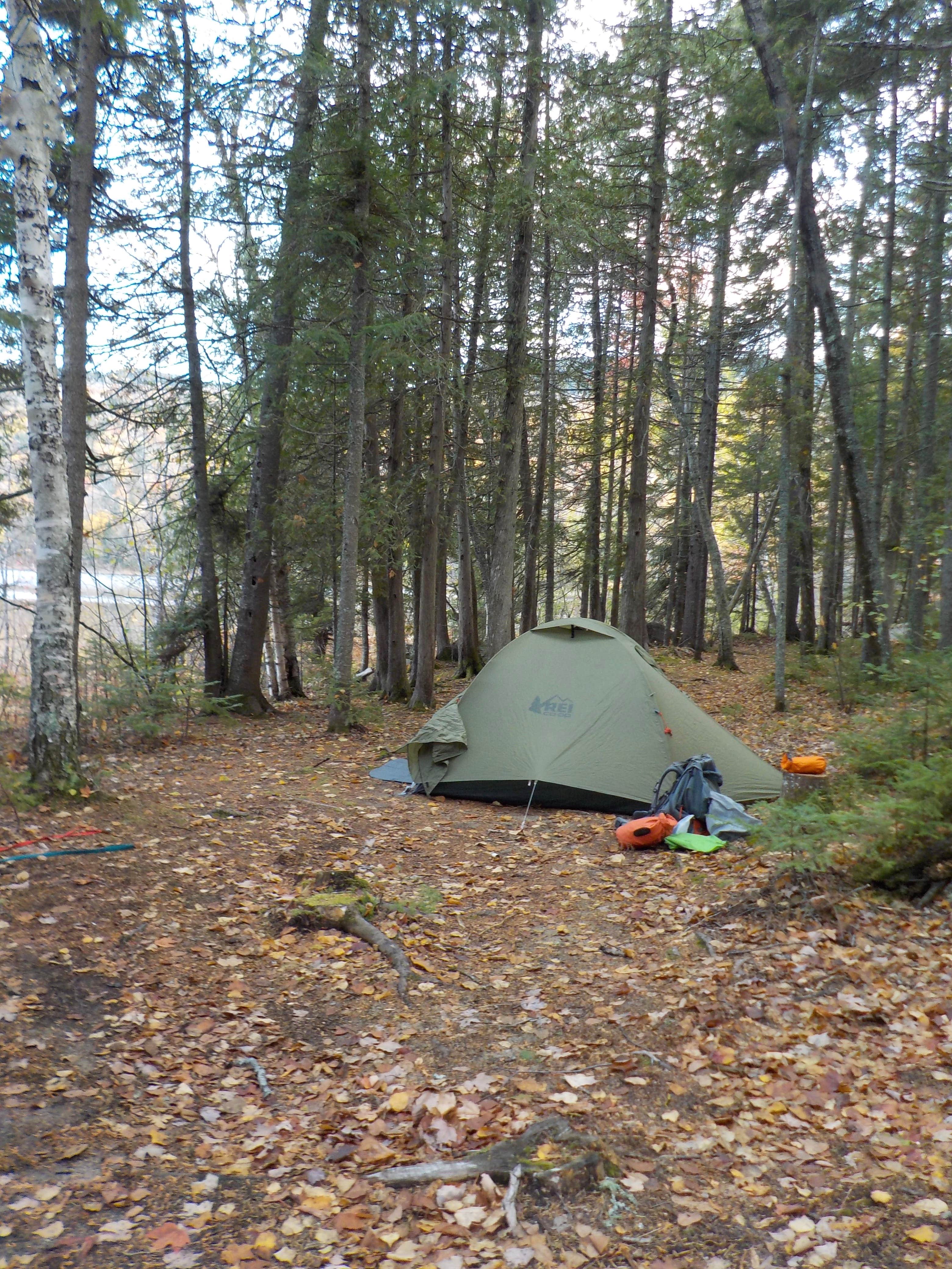 Sarah C.'s photo of tent camping at The Narrows- Attean Pond near Eustis, ME