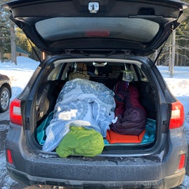 Winter car camping!