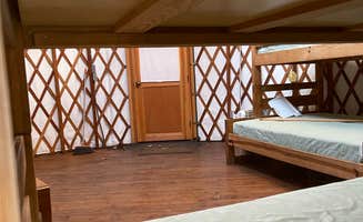Cheryl B.'s photo of glamping accommodations at October Mountain State Forest Campground near Nassau, NY