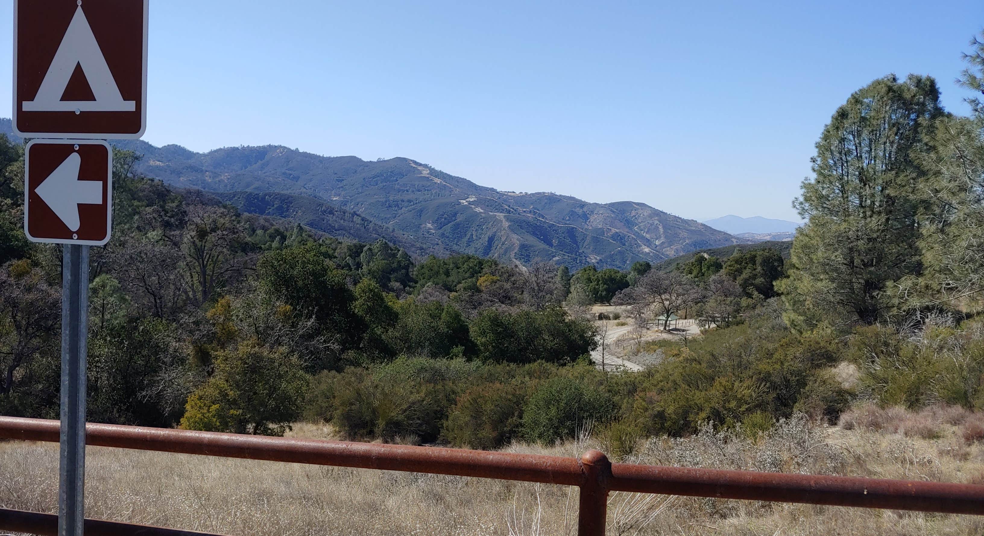 Laguna Mountain Campground Tents Sign in Pinnacles National Park