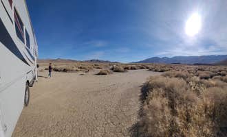 Camping near Kennedy Meadows Campground: Fossil Falls dry lake bed, Little Lake, California