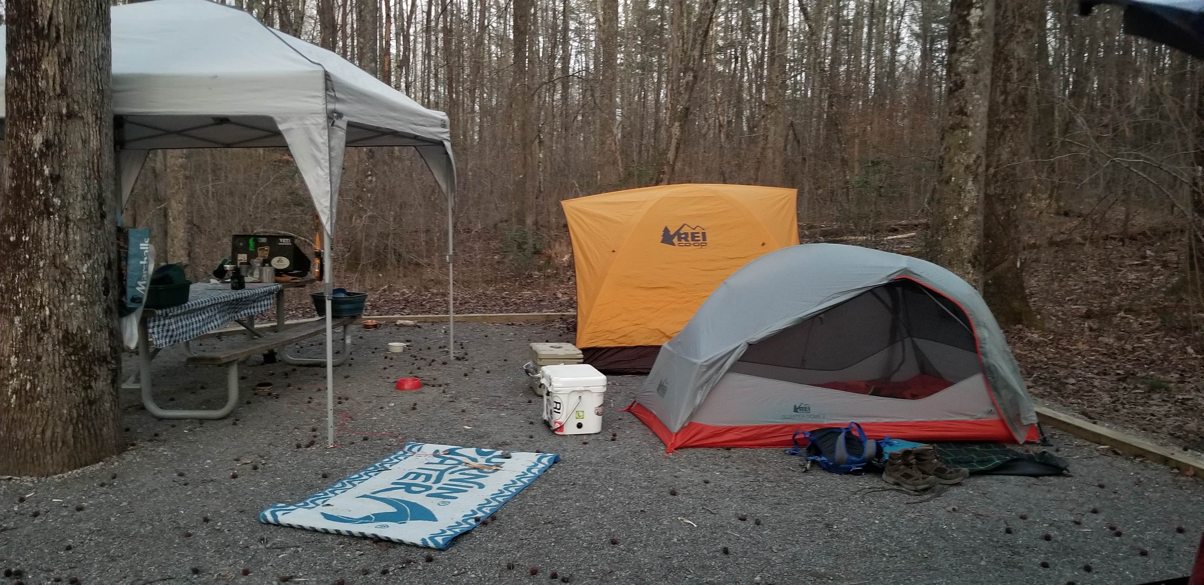 Katrin M.'s photo of tent camping at Foster Falls Campground — South Cumberland State Park near Shiloh, TN