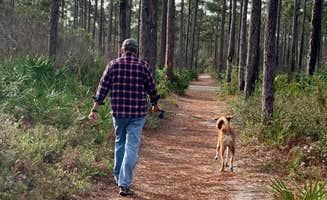 Karlyn L.'s photo of camping with pets at Crooked River State Park Campground near Darien, GA