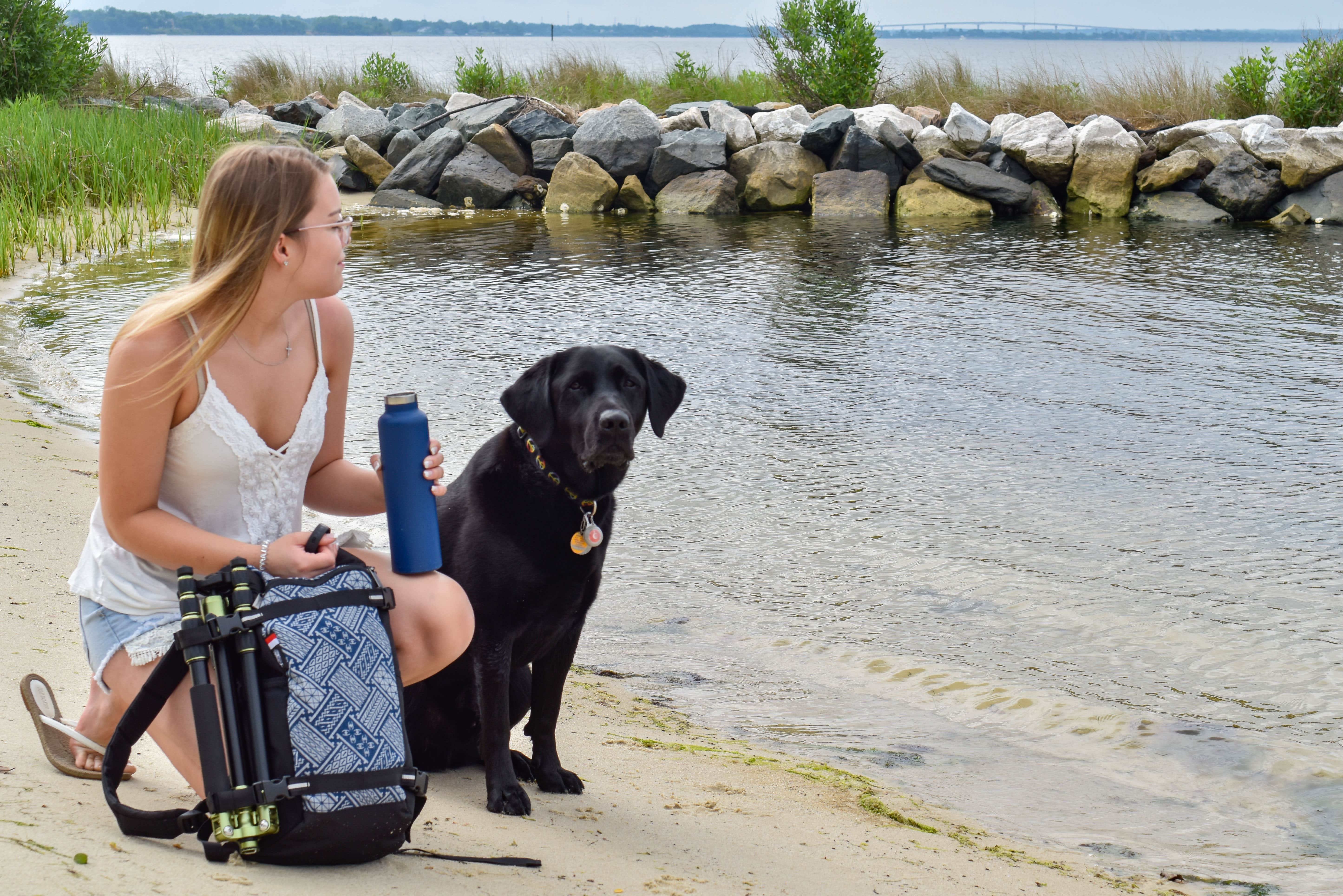Tara S.'s photo of camping with pets at Point Lookout State Park - Temporarily Closed in Maryland