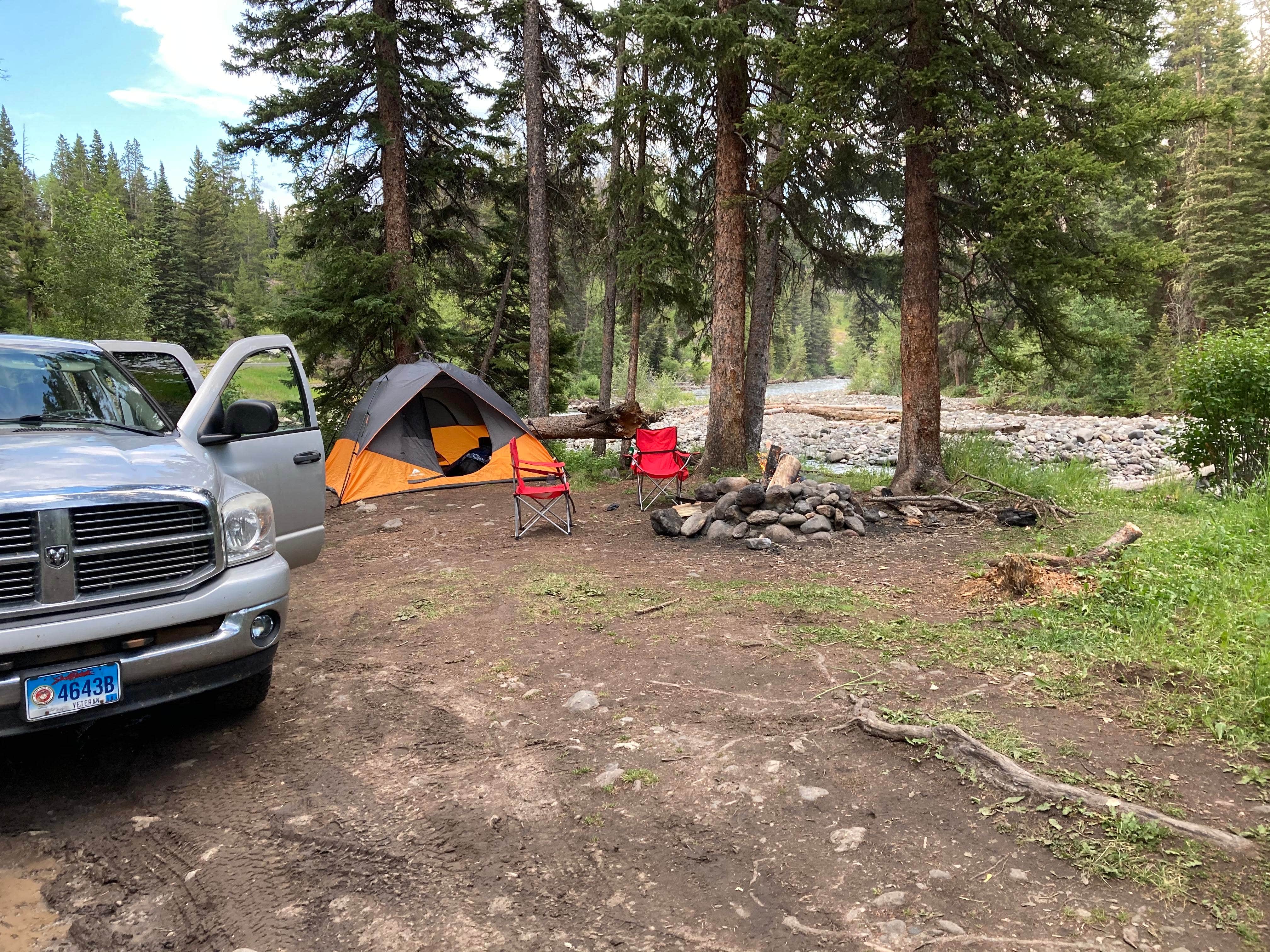 Chad K.'s photo of a dispersed camping area at Beartooth Scenic Byway Camping near Nye, MT