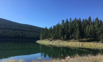 Camping near Fairview Ranger Station: Yarnell Island Campground, Blue Springs Lake, Montana