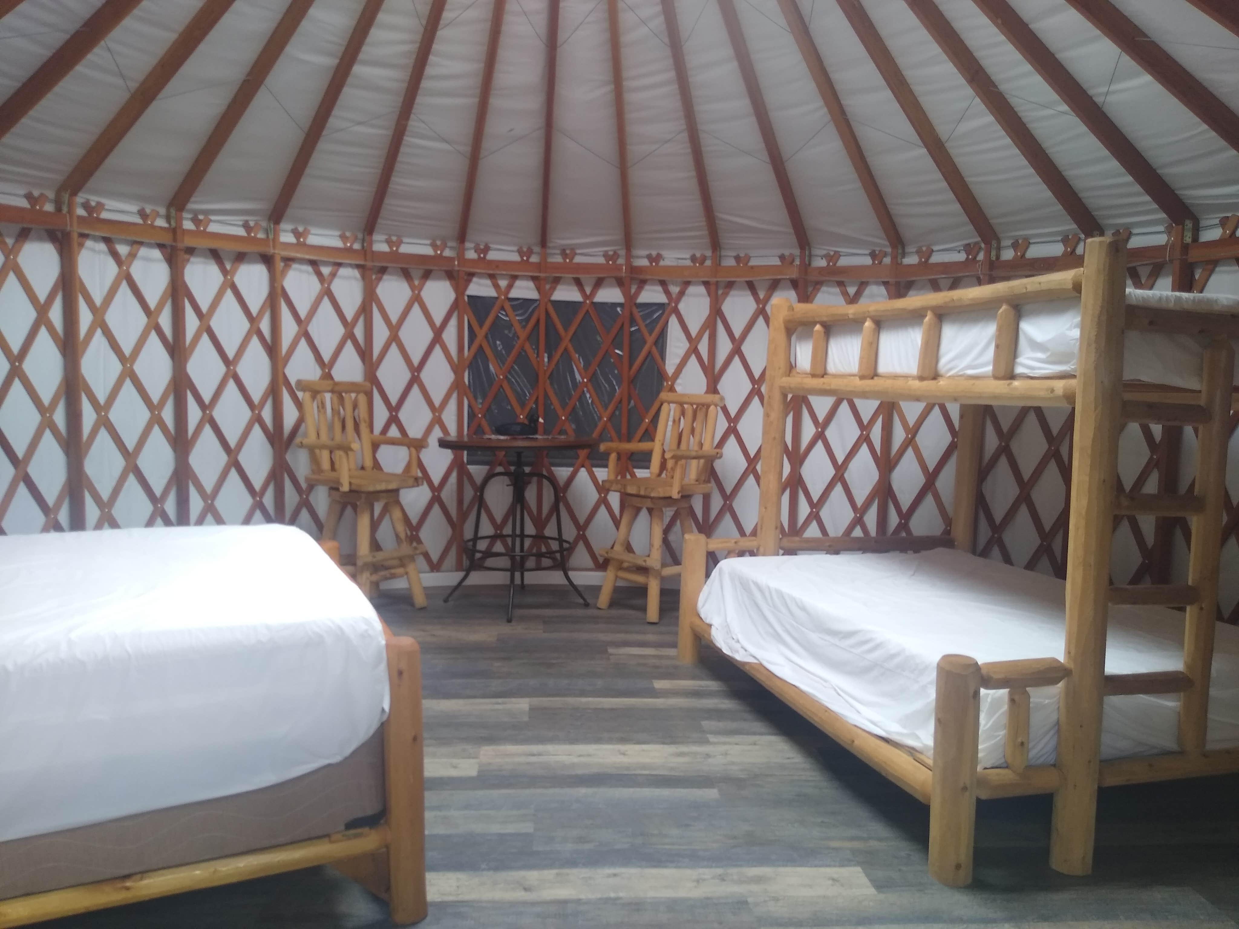 Rachel G.'s photo of glamping accommodations at Torreya State Park Campground near Apalachicola National Forest